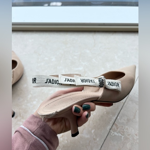 Jadior Slingback Pumps in Nude Fabric - Picture 9 of 16